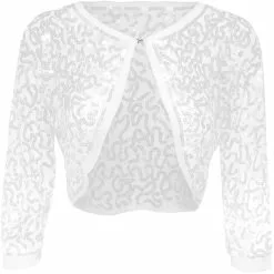 Overig Bolero Pailletten Diva Wit