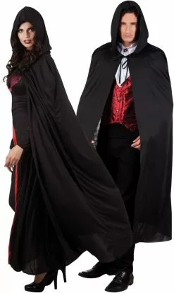 Overig Cape Met Capuchon 180cm Zwart