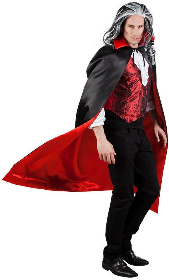 Overig Cape Zwart/Rood 150cm 2 Overig Cape Zwart/Rood 150cm - Afbeelding 2