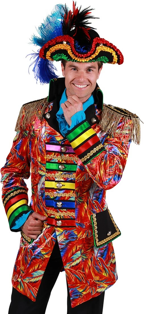 Overig Carnavalsjas Feathers Rood Voor Heren 2 Overig Carnavalsjas Feathers Rood Voor Heren - Afbeelding 2