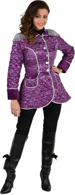 Overig Carnavalsjas Gestept Paars Luxe Voor Dames 7 Overig Carnavalsjas Gestept Paars Luxe Voor Dames -Carnavalskleding Winkel carnavalsjas gestept paars luxe voor dames 3