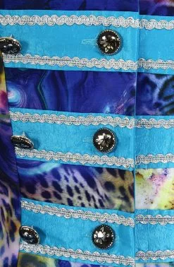 Overig Dames Blazer Blue Panther Luxe -Carnavalskleding Winkel dames blazer blue panther luxe detail 2