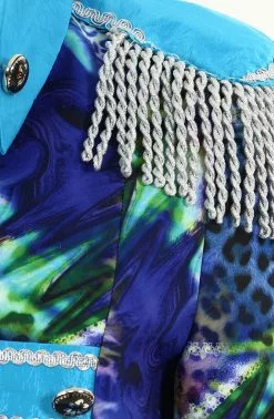 Overig Dames Blazer Blue Panther Luxe -Carnavalskleding Winkel dames blazer blue panther luxe detail