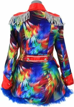 Overig Dames Blazer Colorful Leaves Luxe -Carnavalskleding Winkel dames blazer colorful leaves luxe achterkant