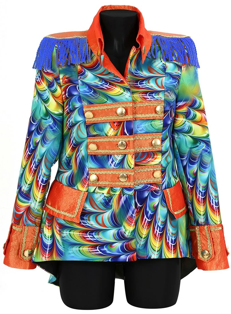 Overig Dames Blazer Orange Rainbow Feathers 2 Overig Dames Blazer Orange Rainbow Feathers - Afbeelding 2
