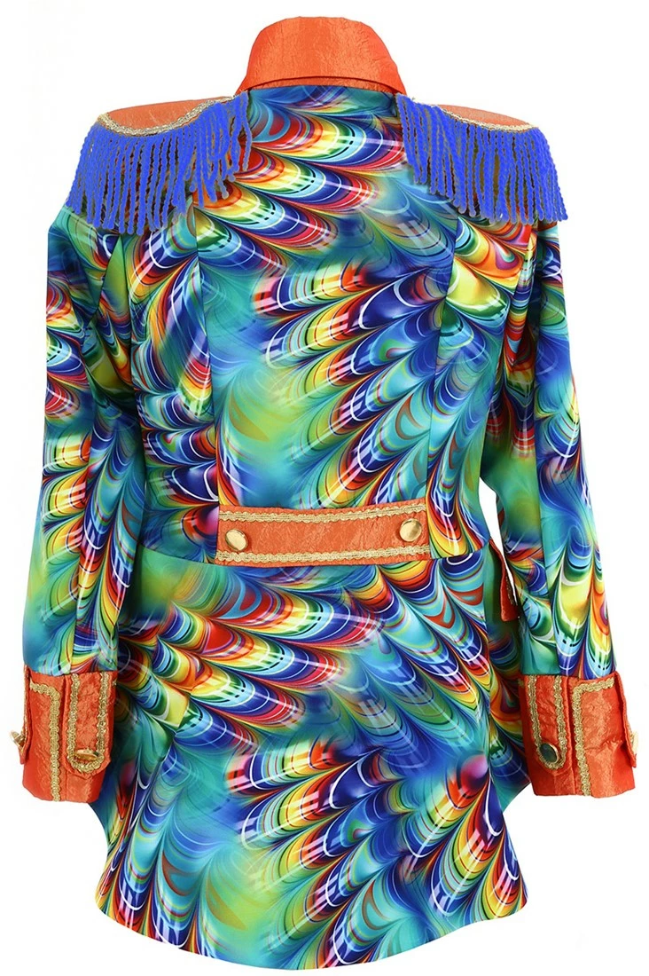 Overig Dames Blazer Orange Rainbow Feathers 6 Overig Dames Blazer Orange Rainbow Feathers - Afbeelding 6