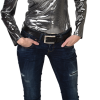 Overig Dames Blouse Folie Metallic Zilver