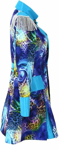 Overig Dames Carnavalsjas Blue Panther Lang Luxe 8 Overig Dames Carnavalsjas Blue Panther Lang Luxe -Carnavalskleding Winkel dames carnavalsjas blue panther lang luxe 3