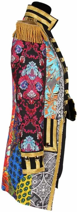 Overig Dames Carnavalsjas Patchwork Mix-it Up -Carnavalskleding Winkel dames carnavalsjas patchwork mix it up zijkant