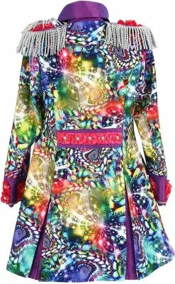 Overig Dames Carnavalsjas Purple Holographic Diamonds -Carnavalskleding Winkel dames carnavalsjas purple holographic diamonds achterkant