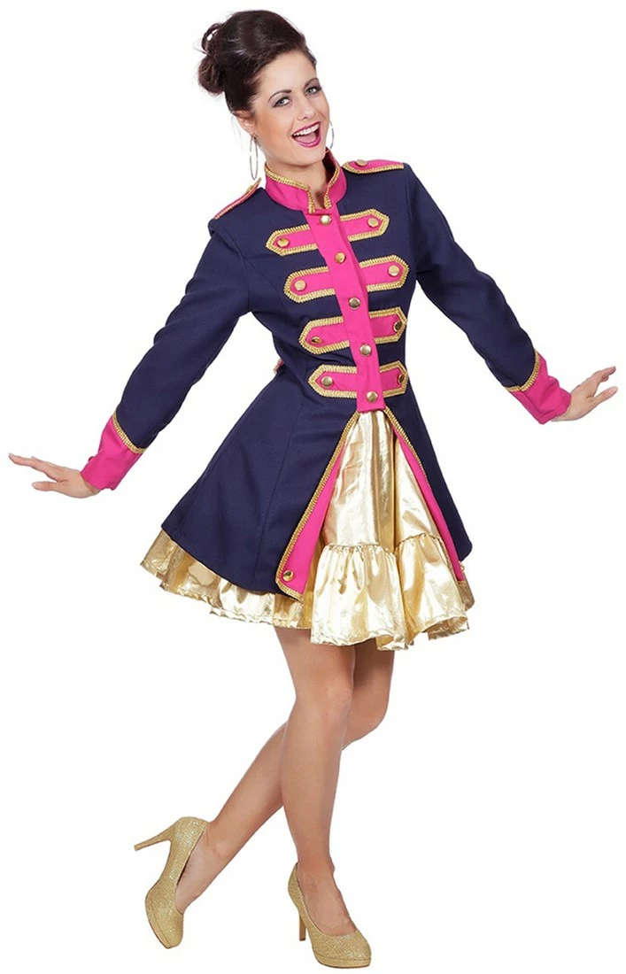 Overig Dames Carnavalsjas Uniform Donkerblauw/Fuchsia 1 Overig Dames Carnavalsjas Uniform Donkerblauw/Fuchsia