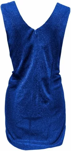 Overig Dames Glitter Jurkje Blauw -Carnavalskleding Winkel dames glitter jurkje blauw 3