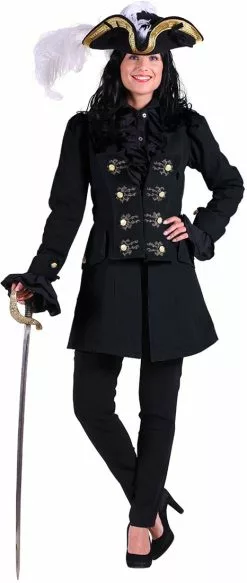 Overig Dames Piratenjas Killing Kate Zwart (100% Katoen)