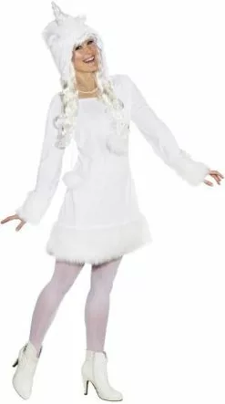 Overig Damesjurkje Eenhoorn (Unicorn) Wit Luxe