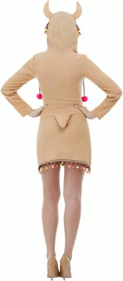 Overig Damesjurkje Lama -Carnavalskleding Winkel damesjurkje lama achterkant