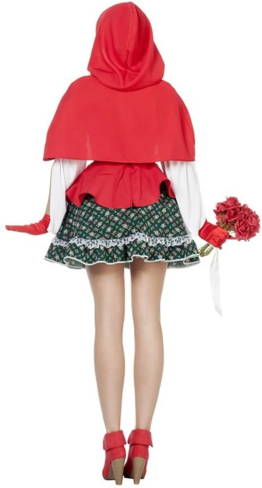 Overig Damesjurkje Met Rode Cape Luxe 2 Overig Damesjurkje Met Rode Cape Luxe - Afbeelding 2