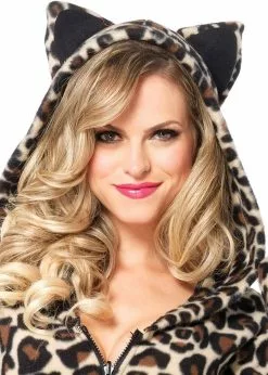 LEG AVENUE Dameskostuum Cozy Leopard -Carnavalskleding Winkel dameskostuum cozy leopard detail 1