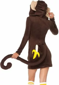 LEG AVENUE Dameskostuum Cozy Monkey 9 LEG AVENUE Dameskostuum Cozy Monkey -Carnavalskleding Winkel dameskostuum cozy monkey achterkant 2