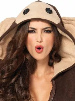 LEG AVENUE Dameskostuum Cozy Monkey 10 LEG AVENUE Dameskostuum Cozy Monkey -Carnavalskleding Winkel dameskostuum cozy monkey detail 1