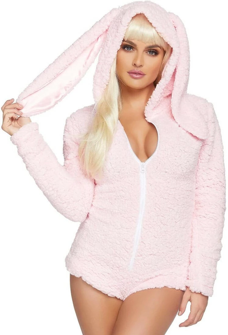 LEG AVENUE Dameskostuum Cuddle Bunny Roze 4 LEG AVENUE Dameskostuum Cuddle Bunny Roze - Afbeelding 4