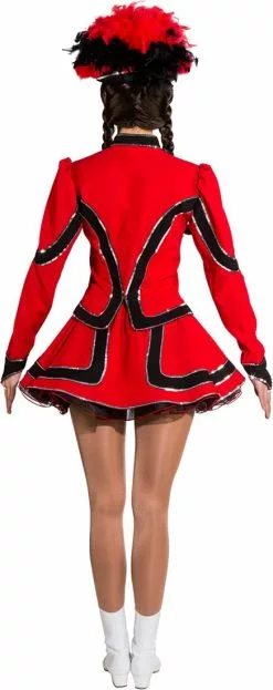 Overig Dameskostuum Dansmarietje Rood-Zwart Luxe -Carnavalskleding Winkel dameskostuum dansmarietje rood zwart luxe 3