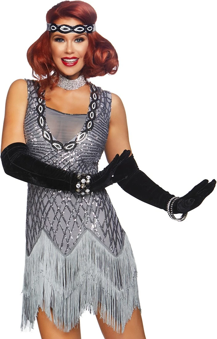 LEG AVENUE Dameskostuum Roaring Roxy - Jaren 20 1 LEG AVENUE Dameskostuum Roaring Roxy - Jaren 20