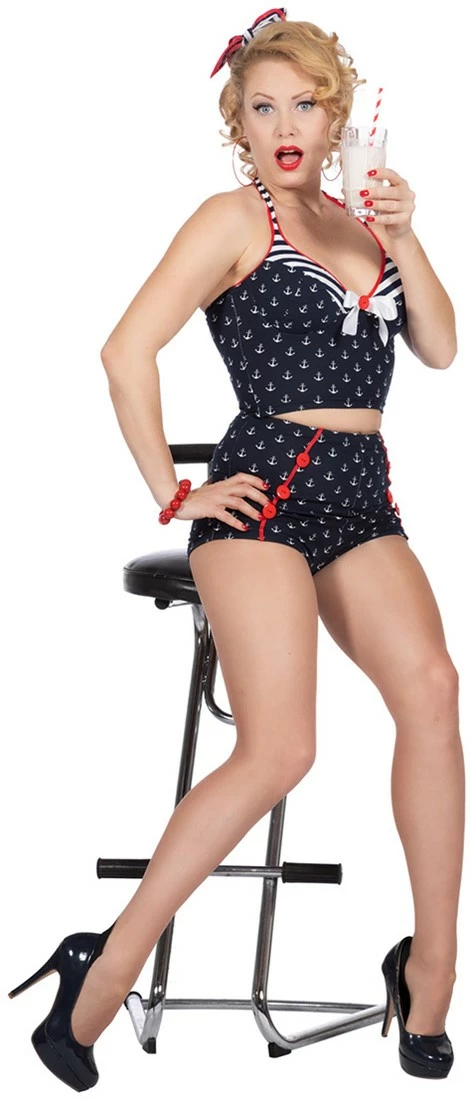 Overig Dameskostuum Rockabilly Pin-Up - Jaren 50 1 Overig Dameskostuum Rockabilly Pin-Up - Jaren 50