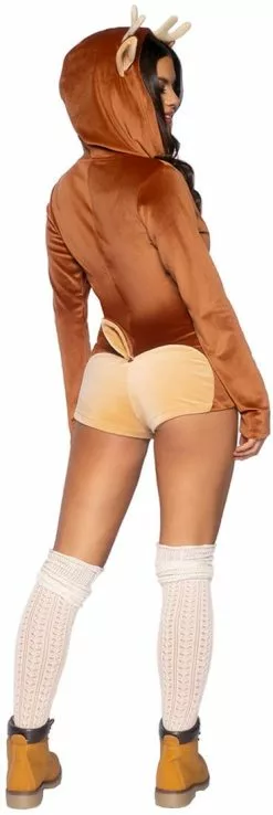 LEG AVENUE Dameskostuum Sexy Hertje Velvet -Carnavalskleding Winkel dameskostuum sexy hertje velvet achterkant