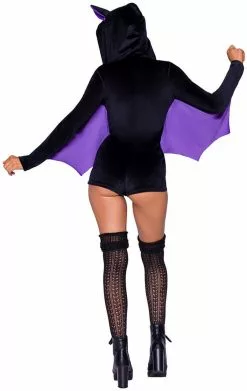 LEG AVENUE Dameskostuum Velvet Bat - Vleermuis -Carnavalskleding Winkel dameskostuum velvet bat vleermuis achterkant