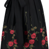 Overig Dirndlschort Zwart Met Rozen Luxe (100% Katoen)