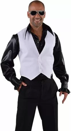 Overig Disco Fever Gilet Wit Voor Heren