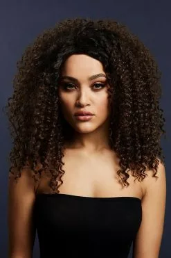 Overig Fever Pruik Lizzo Donkerbruin