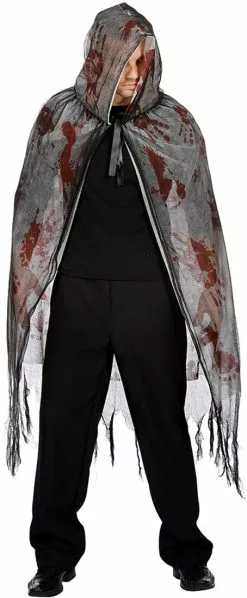 Carnavalskleding Winkel -Carnavalskleding Winkel halloween cape met bloed met capuchon 2 laags 2