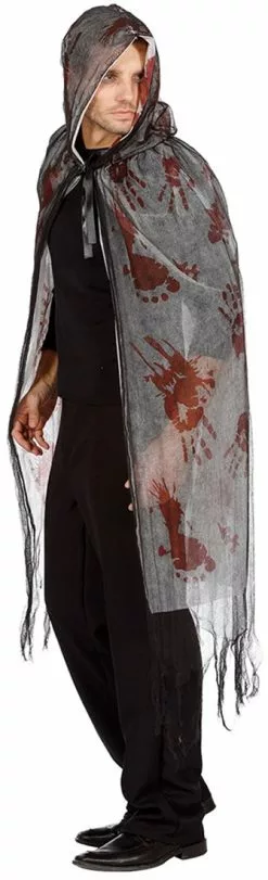 Overig Halloween Cape Met Bloed Met Capuchon (2 Laags) 8 Overig Halloween Cape Met Bloed Met Capuchon (2 Laags) -Carnavalskleding Winkel halloween cape met bloed met capuchon 2 laags 3