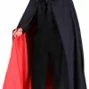 Overig Halloween Cape Met Capuchon Luxe Zwart-Rood