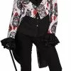 Overig Halloween Dames Slipjas Mexican Skull Black/White