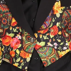 Overig Halloween Dames Slipjas Mexican Skull Coloured -Carnavalskleding Winkel halloween dames slipjas mexican skull coloured 3