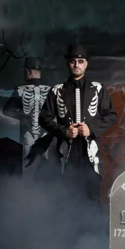 Overig Halloween Skeletten Jas Voor Heren 6 Overig Halloween Skeletten Jas Voor Heren -Carnavalskleding Winkel halloween skeletten jas voor heren 3