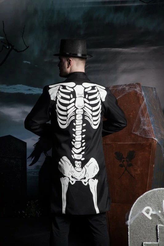 Overig Halloween Skeletten Jas Voor Heren 4 Overig Halloween Skeletten Jas Voor Heren - Afbeelding 4