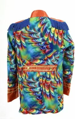 Overig Heren Carnavalsjas Orange Rainbow Feathers 6 Overig Heren Carnavalsjas Orange Rainbow Feathers -Carnavalskleding Winkel heren carnavalsjas orange rainbow feathers achterkant