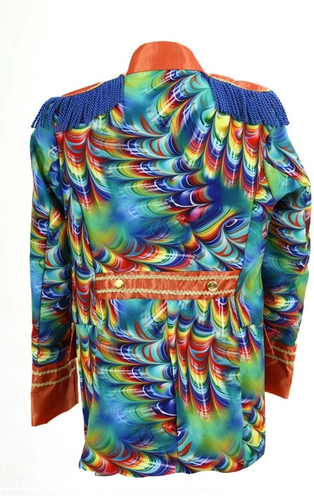 Overig Heren Carnavalsjas Orange Rainbow Feathers 3 Overig Heren Carnavalsjas Orange Rainbow Feathers - Afbeelding 3