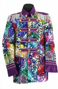 Overig Heren Carnavalsjas Purple Holographic Diamonds