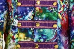 Overig Heren Carnavalsjas Purple Holographic Diamonds -Carnavalskleding Winkel heren carnavalsjas purple holographic diamonds detail