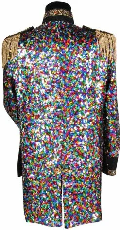 Overig Heren Carnavalsjas Sequinmaster Luxe -Carnavalskleding Winkel heren carnavalsjas sequinmaster luxe achterkant