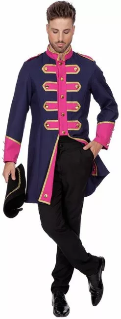 Overig Heren Carnavalsjas Uniform Donkerblauw/Fuchsia