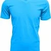 Overig Heren T-Shirt V-Hals Turquoise (Slim Fit)