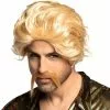Overig Herenpruik Chuck Blond Met Snor
