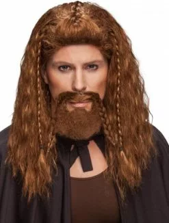 Overig Herenpruik Lang Bruin Met Baard