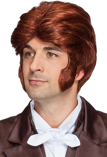 Overig Herenpruik Rolf Met Bakkebaarden Rood/Bruin 1 Overig Herenpruik Rolf Met Bakkebaarden Rood/Bruin