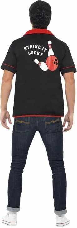 Overig Jaren 50 Bowling Shirt Zwart-Rood 8 Overig Jaren 50 Bowling Shirt Zwart-Rood -Carnavalskleding Winkel jaren 50 bowling shirt zwart rood 3